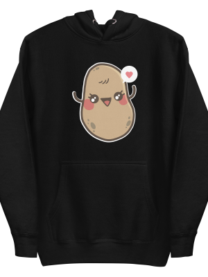 unisex-premium-pullover-hoodie-black-front-6a88b83ea0368.png Kawaii Potato Hoodie
