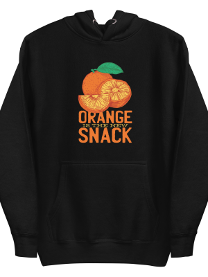 unisex-premium-pullover-hoodie-black-front-6a89cefaaa38f.png Orange Is The New Snack Hoodie
