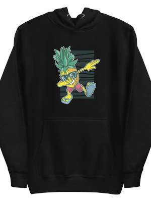 unisex-premium-pullover-hoodie-black-front-6a89cf5b4e58a.png Pineapple Dabbing Hoodie