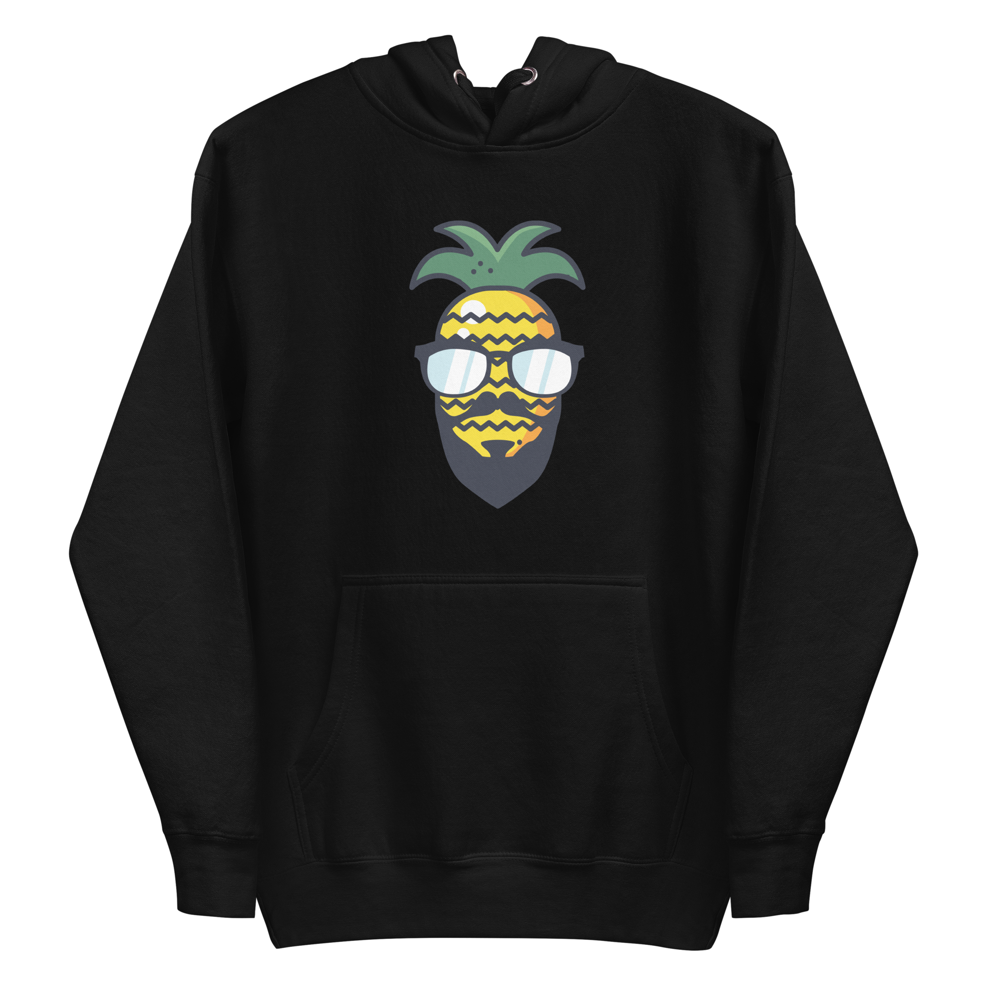 unisex-premium-pullover-hoodie-black-front-6a89cf92d0ad4.png Hipster Pineapple Hoodie