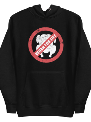 unisex-premium-pullover-hoodie-black-front-6a89d333450c9.png Vegan For Life Hoodie