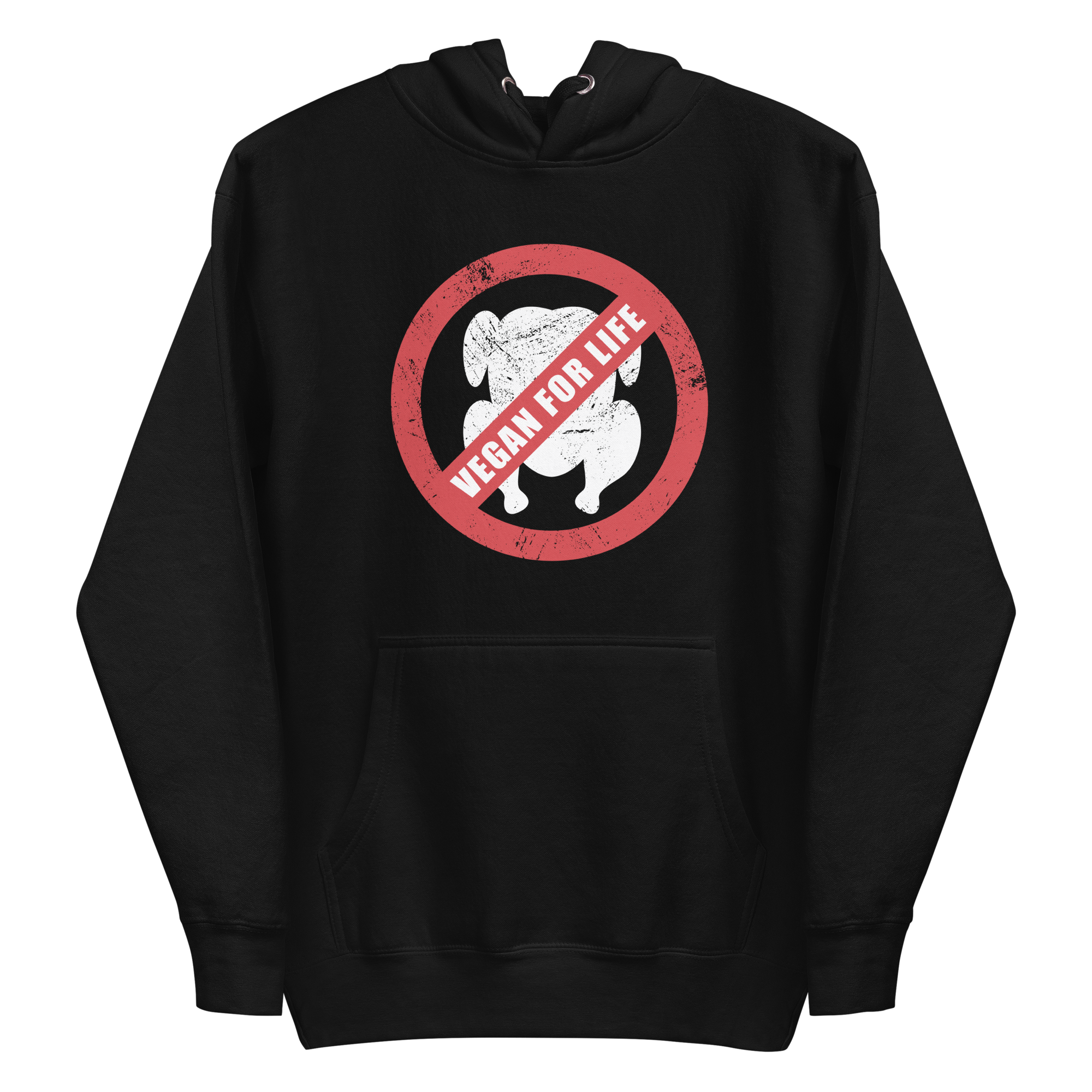unisex-premium-pullover-hoodie-black-front-6a89d333450c9.png Vegan For Life Hoodie