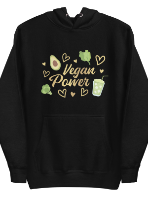 unisex-premium-pullover-hoodie-black-front-6a89d3e1396f6.png Vegan Power Hoodie