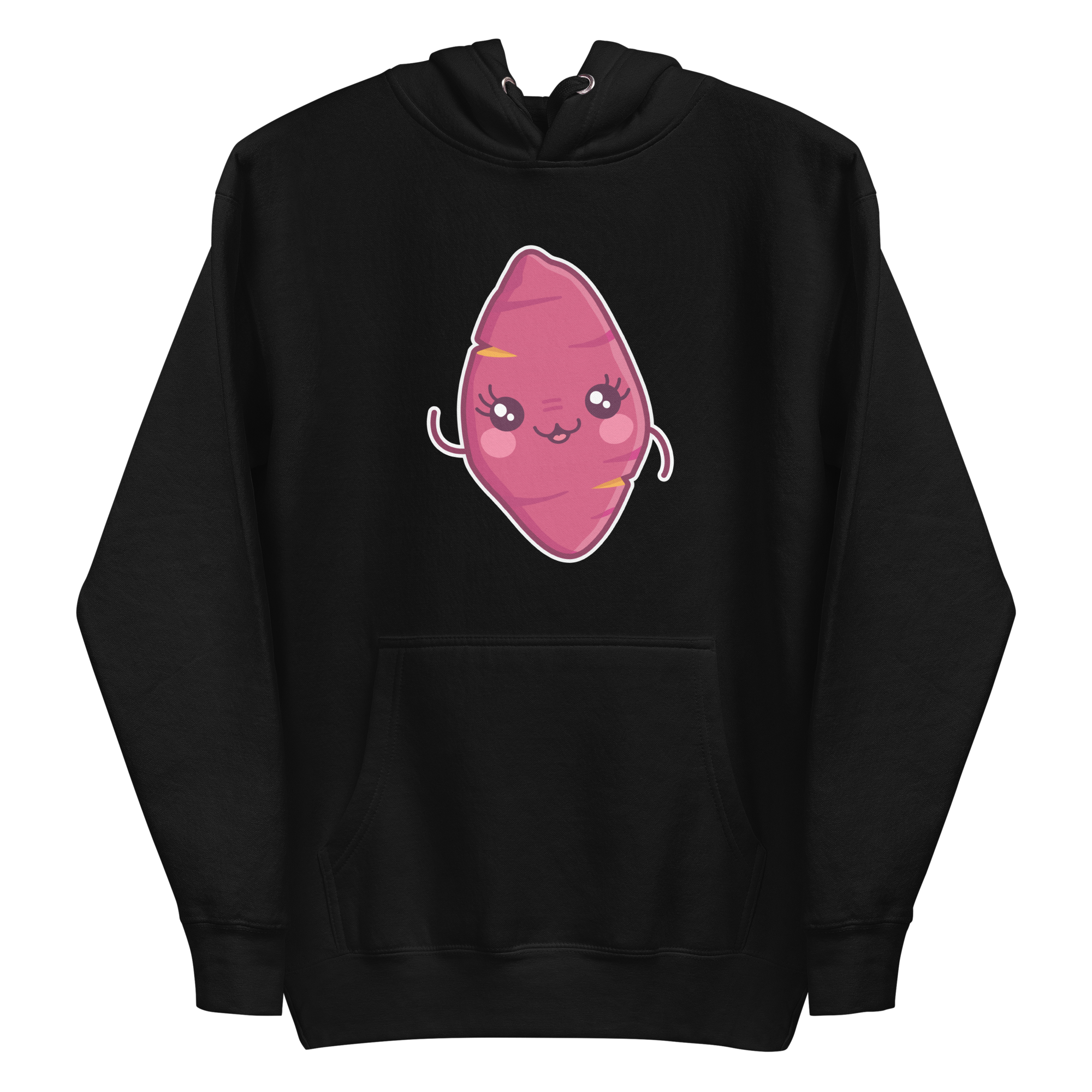 unisex-premium-pullover-hoodie-black-front-6a89e41d00a0e.png Kawaii Sweet Potato Hoodie