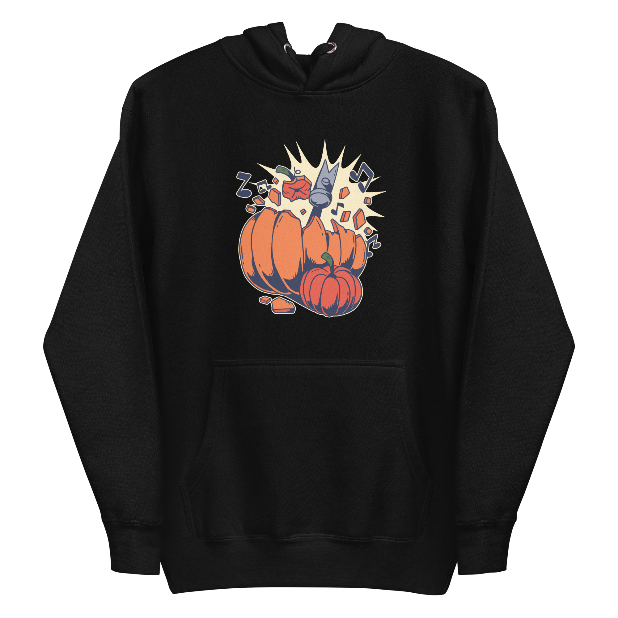 unisex-premium-pullover-hoodie-black-front-6a89f4314a1d9.png Breaking Pumpkin Hoodie