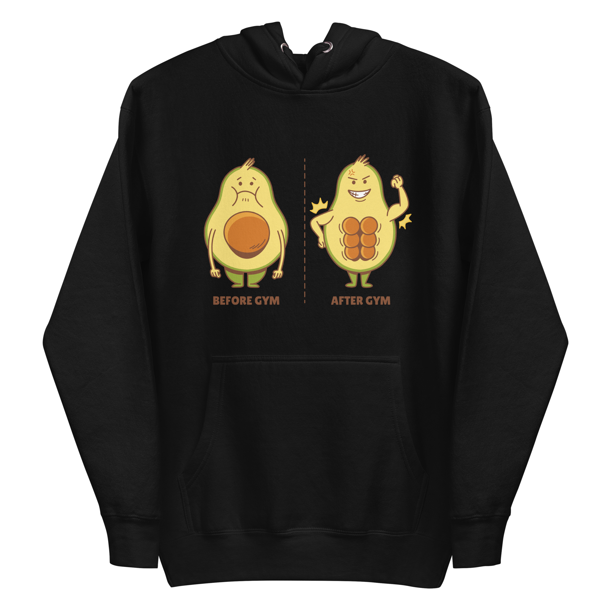 unisex-premium-pullover-hoodie-black-front-6a89f50750e29.png Avocado Gym Hoodie