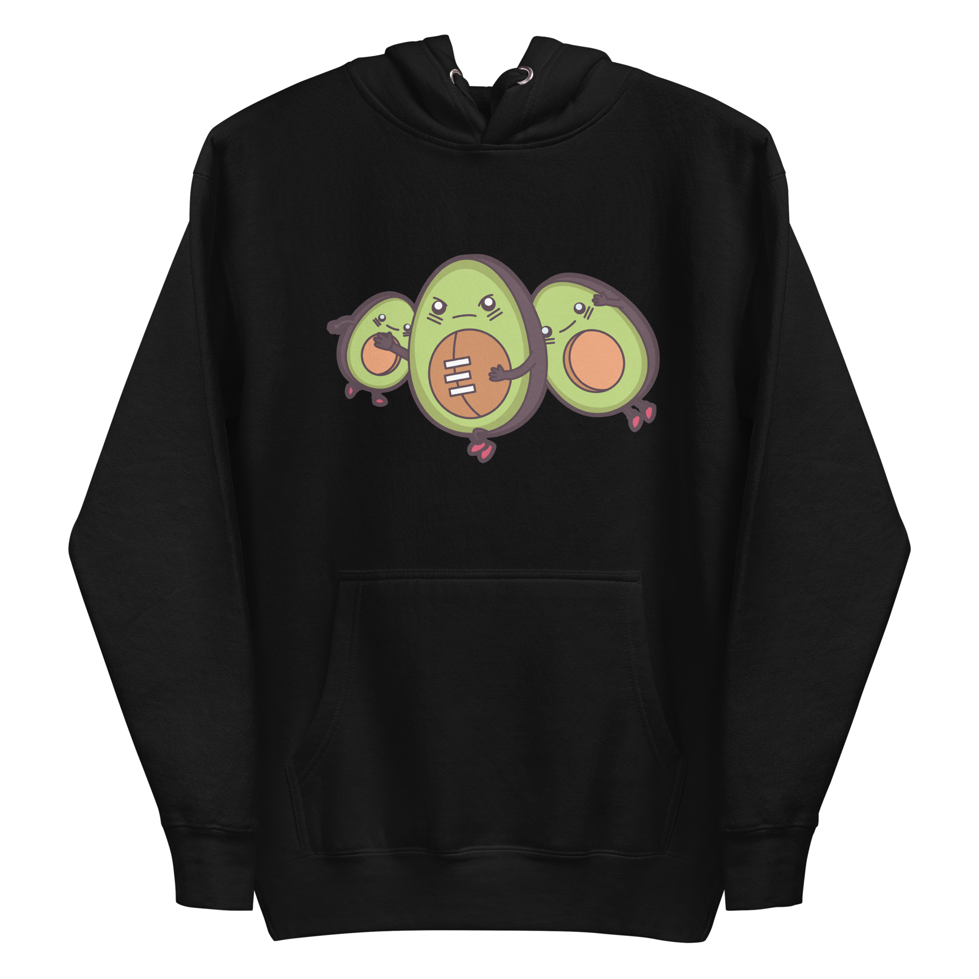 unisex-premium-pullover-hoodie-black-front-6a89f54feb0e7.png Avocado Football Hoodie