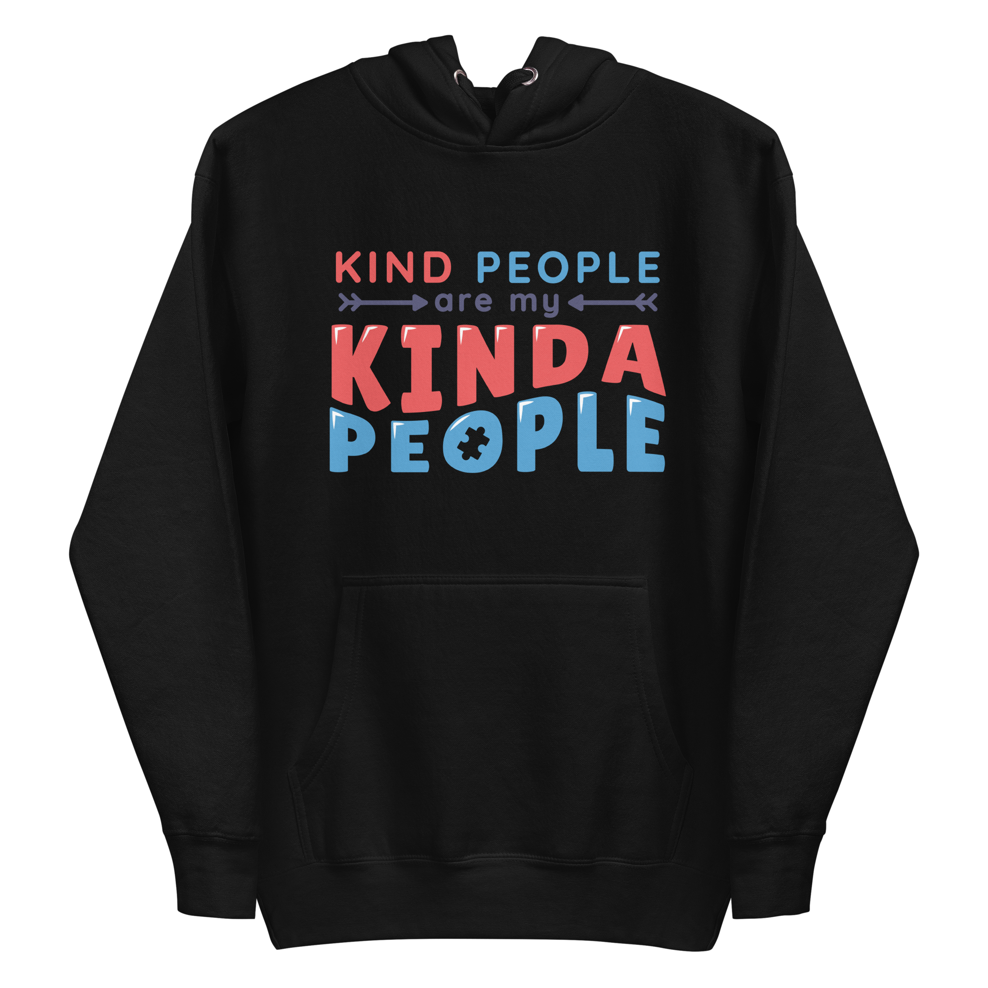 unisex-premium-pullover-hoodie-black-front-6a89f92c40c81.png Kind People Hoodie
