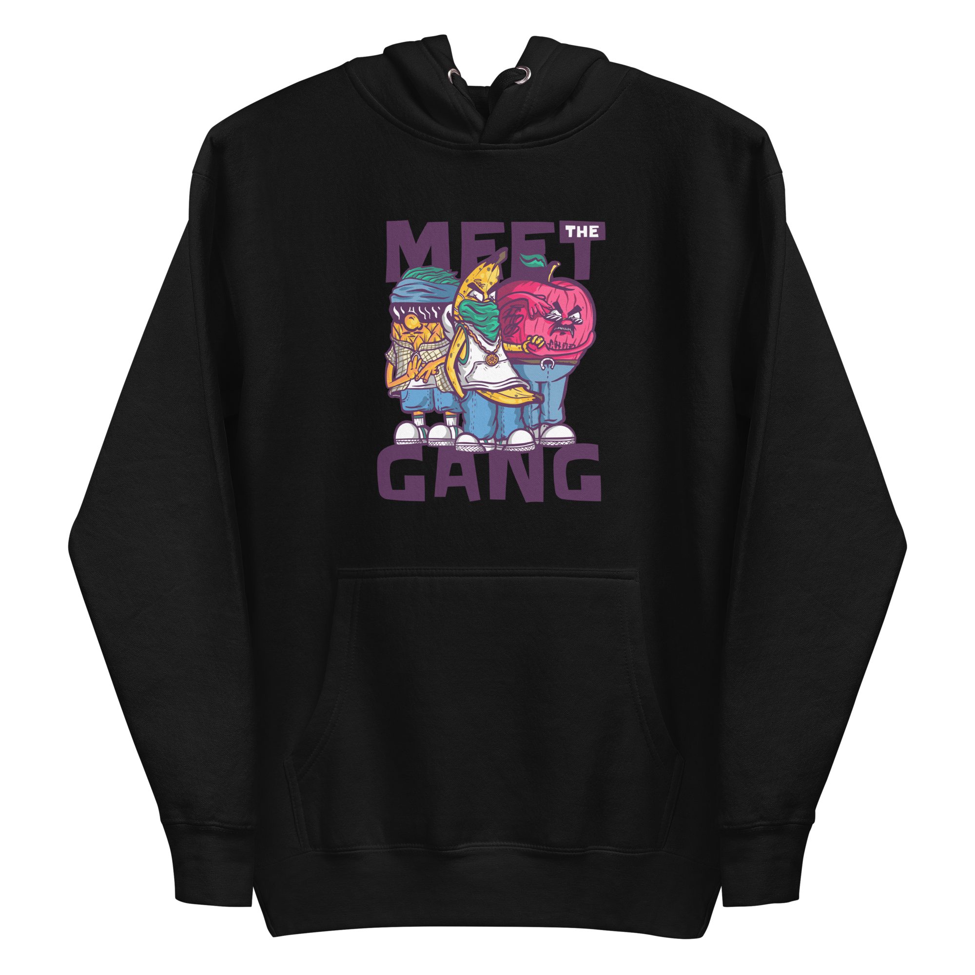 unisex-premium-pullover-hoodie-black-front-6a89fad9898a8.png Meet The Gang Hoodie