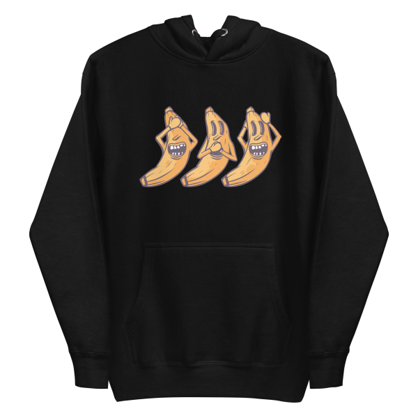 unisex-premium-pullover-hoodie-black-front-6a89fcf026fb4.png Crazy Bananas Hoodie