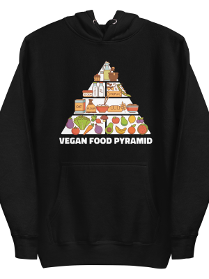 unisex-premium-pullover-hoodie-black-front-6a89fe6ca04ce.png Vegan Food Pyramid Hoodie