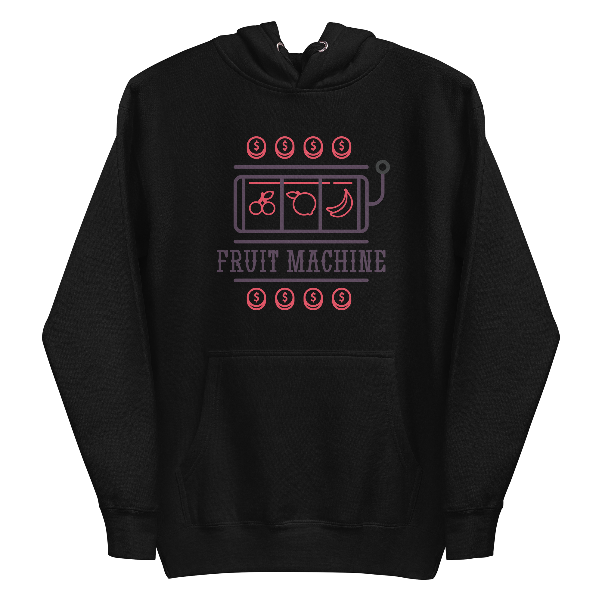 unisex-premium-pullover-hoodie-black-front-6a8a0827a547b.png Fruit Machine Hoodie