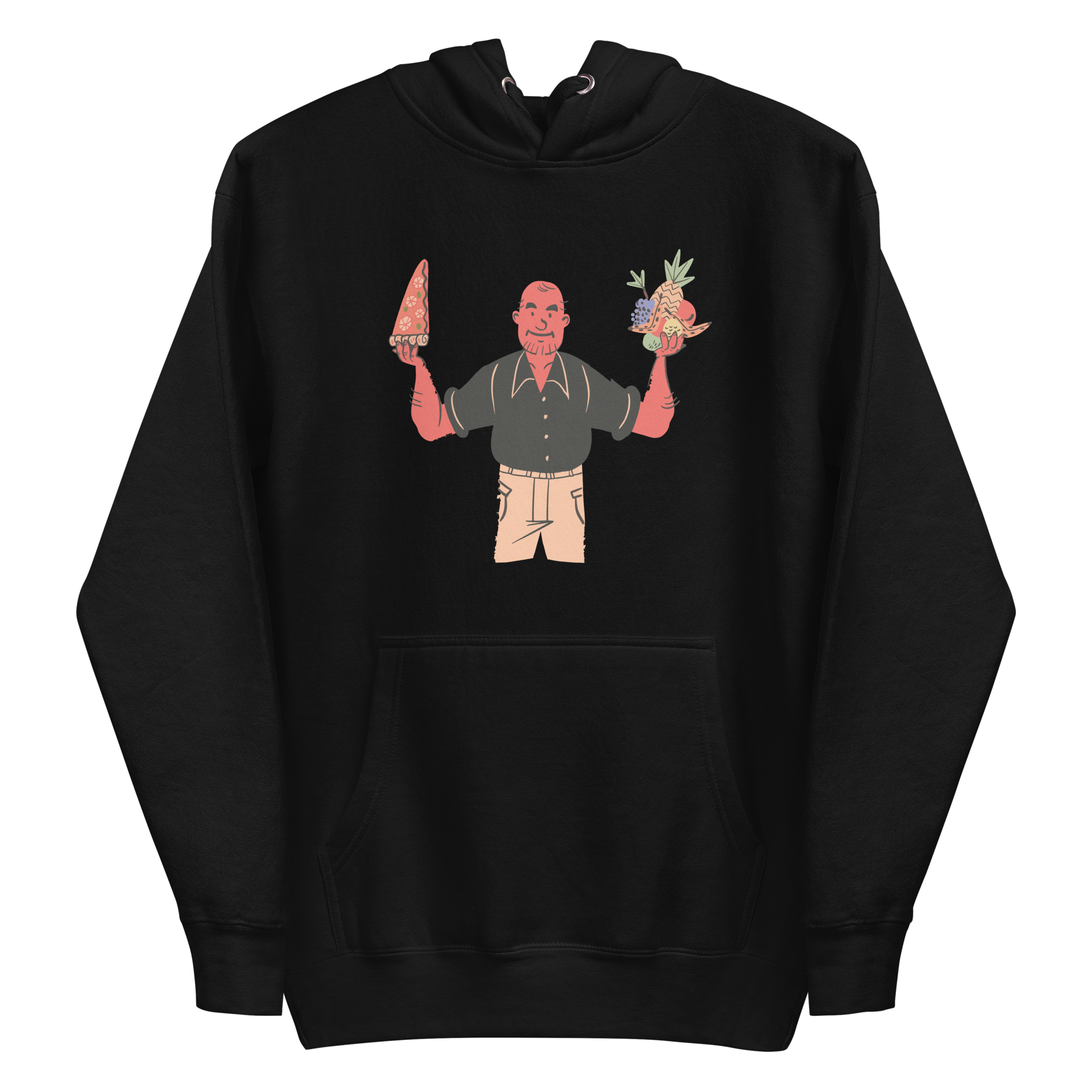 Vegan Pizza or Fruit Hoodie