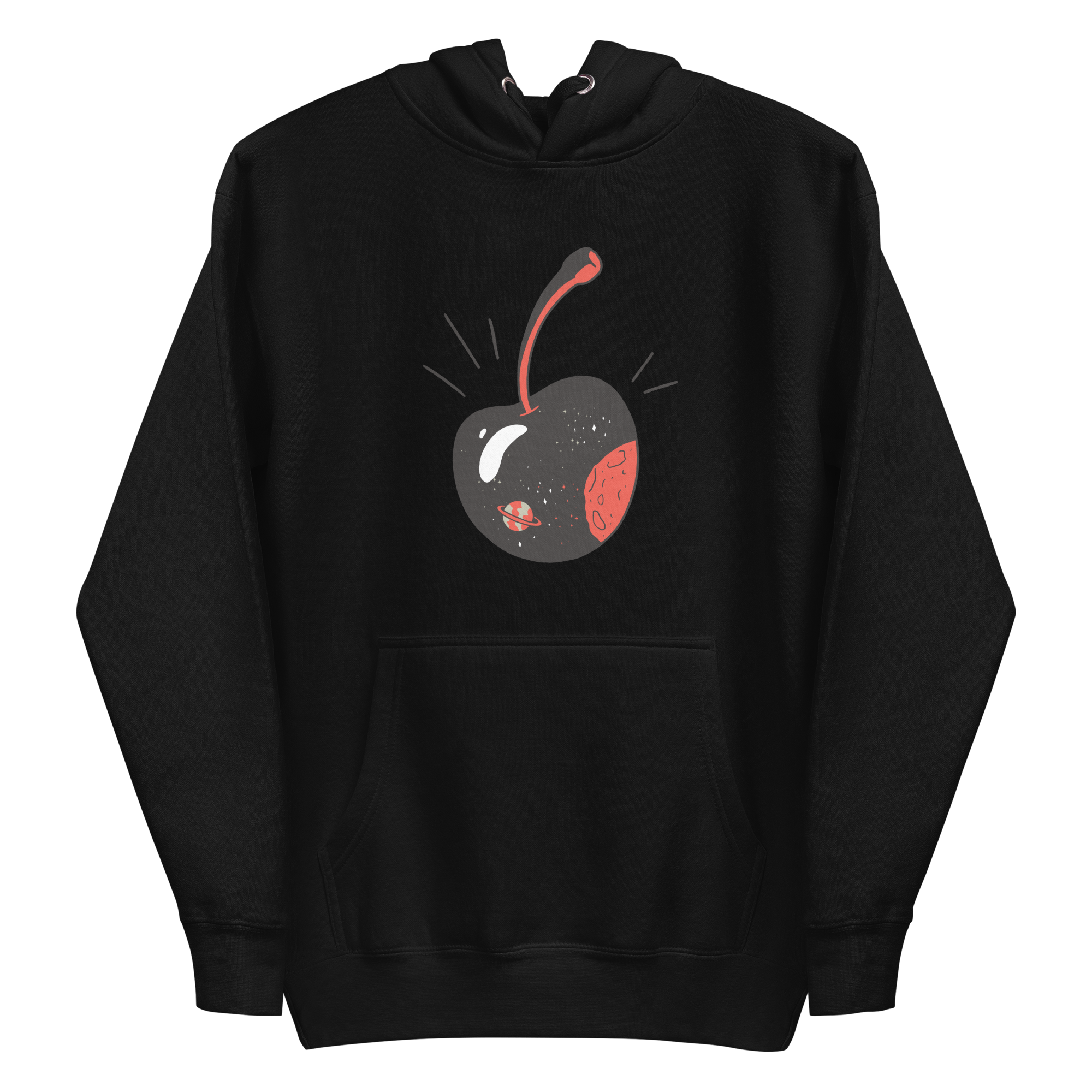 unisex-premium-pullover-hoodie-black-front-6a8a112bb766c.png Galaxy Cherry Hoodie