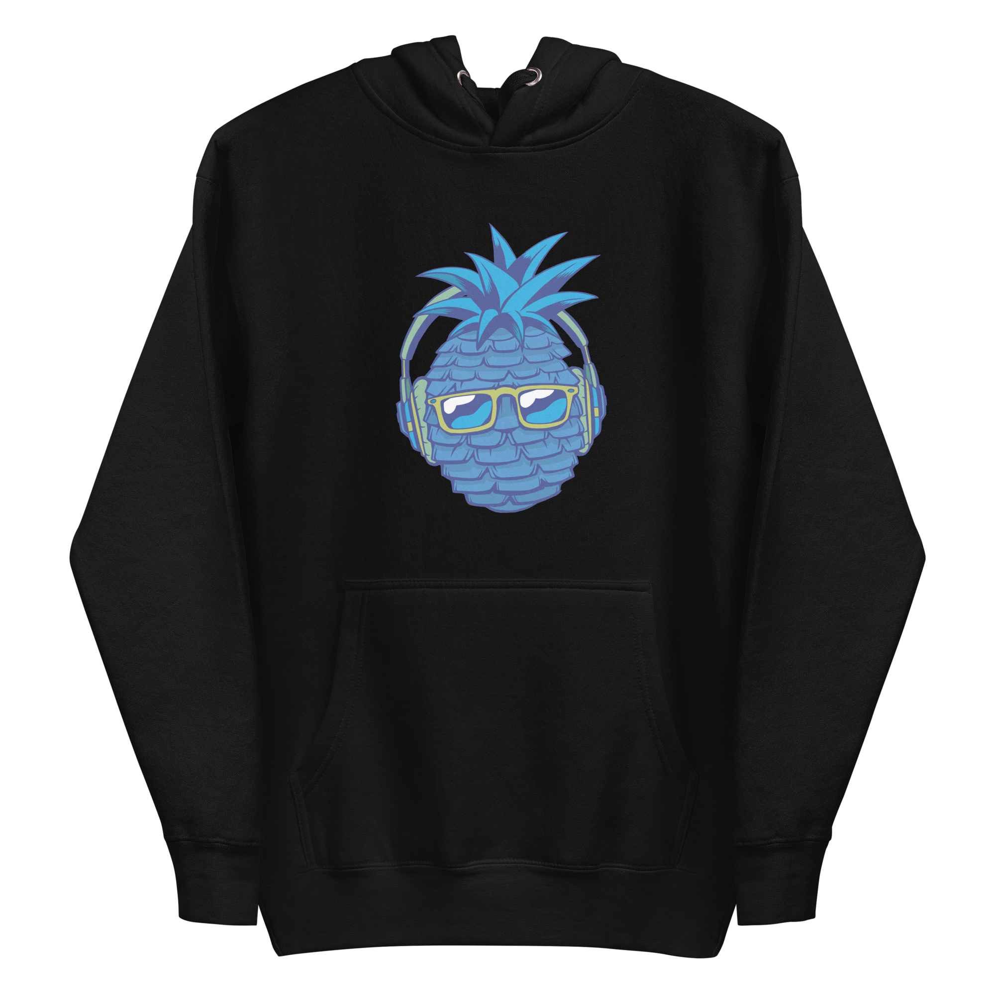 unisex-premium-pullover-hoodie-black-front-6a8a11ba5ee02.png Blue Pineapple Hoodie
