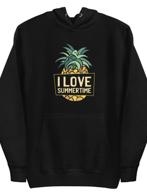 unisex-premium-pullover-hoodie-black-front-6a8a1321013ca.png Pineapple Summertime Hoodie