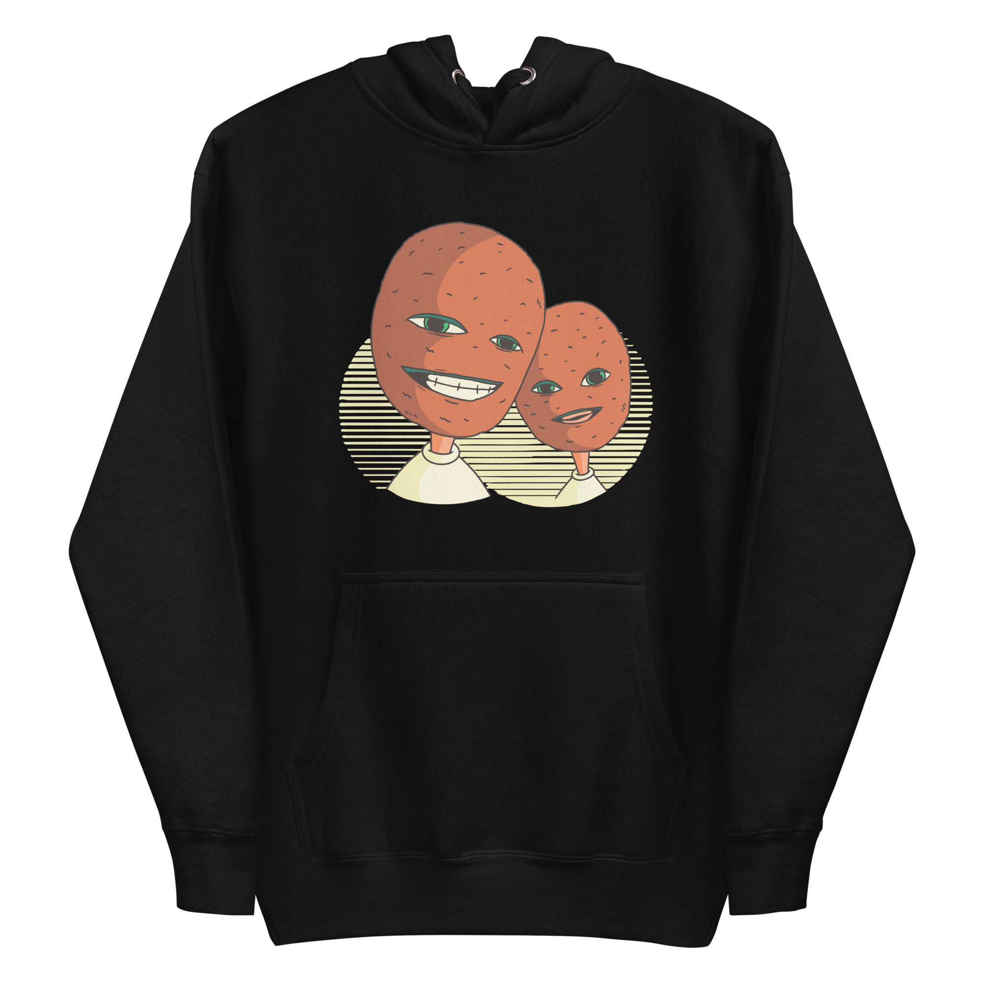unisex-premium-pullover-hoodie-black-front-6a8a1544ed3d8.png Kiwi Heads Hoodie