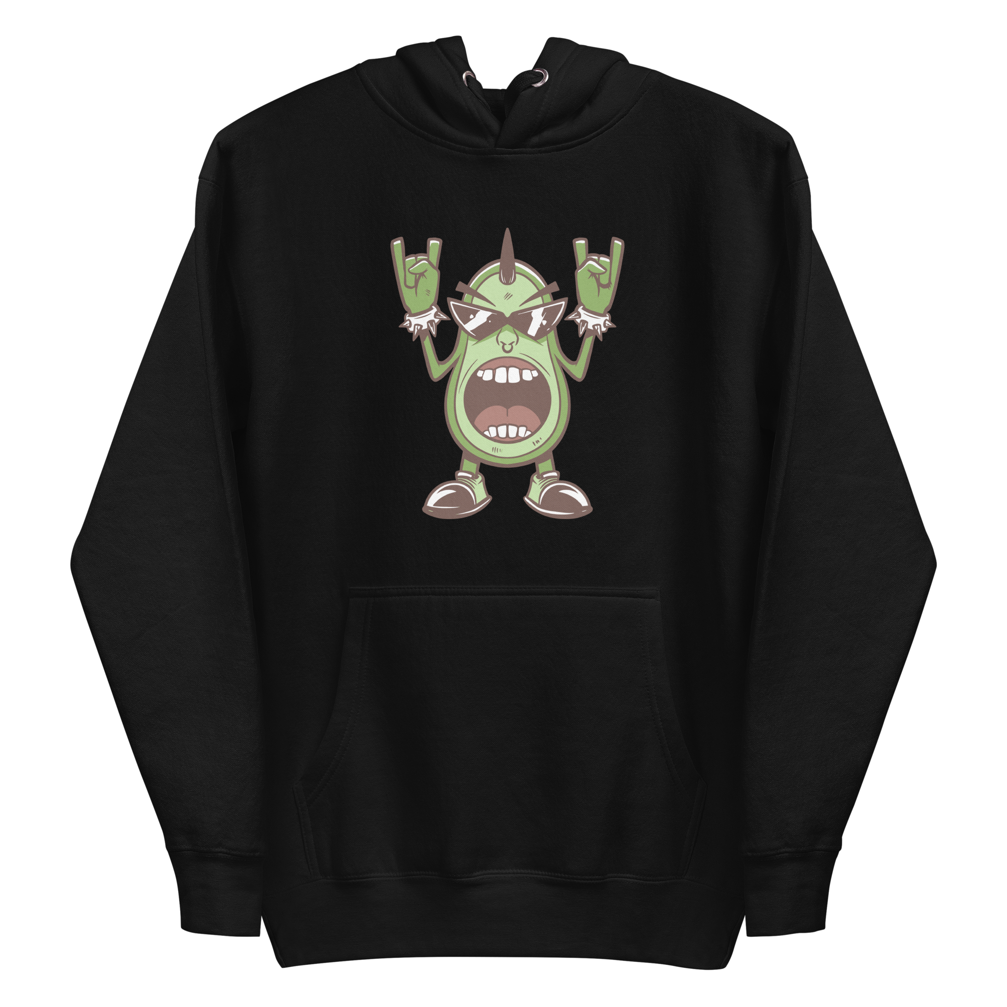 unisex-premium-pullover-hoodie-black-front-6a8a1575a9742.png Metal Avocado Hoodie