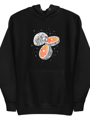 unisex-premium-pullover-hoodie-black-front-6a8a169f4ec69.png Moon Orange Hoodie