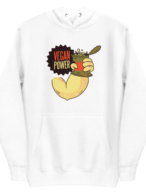 unisex-premium-pullover-hoodie-white-front-6a88b598aea55.png Vegan Power Beans Hoodie