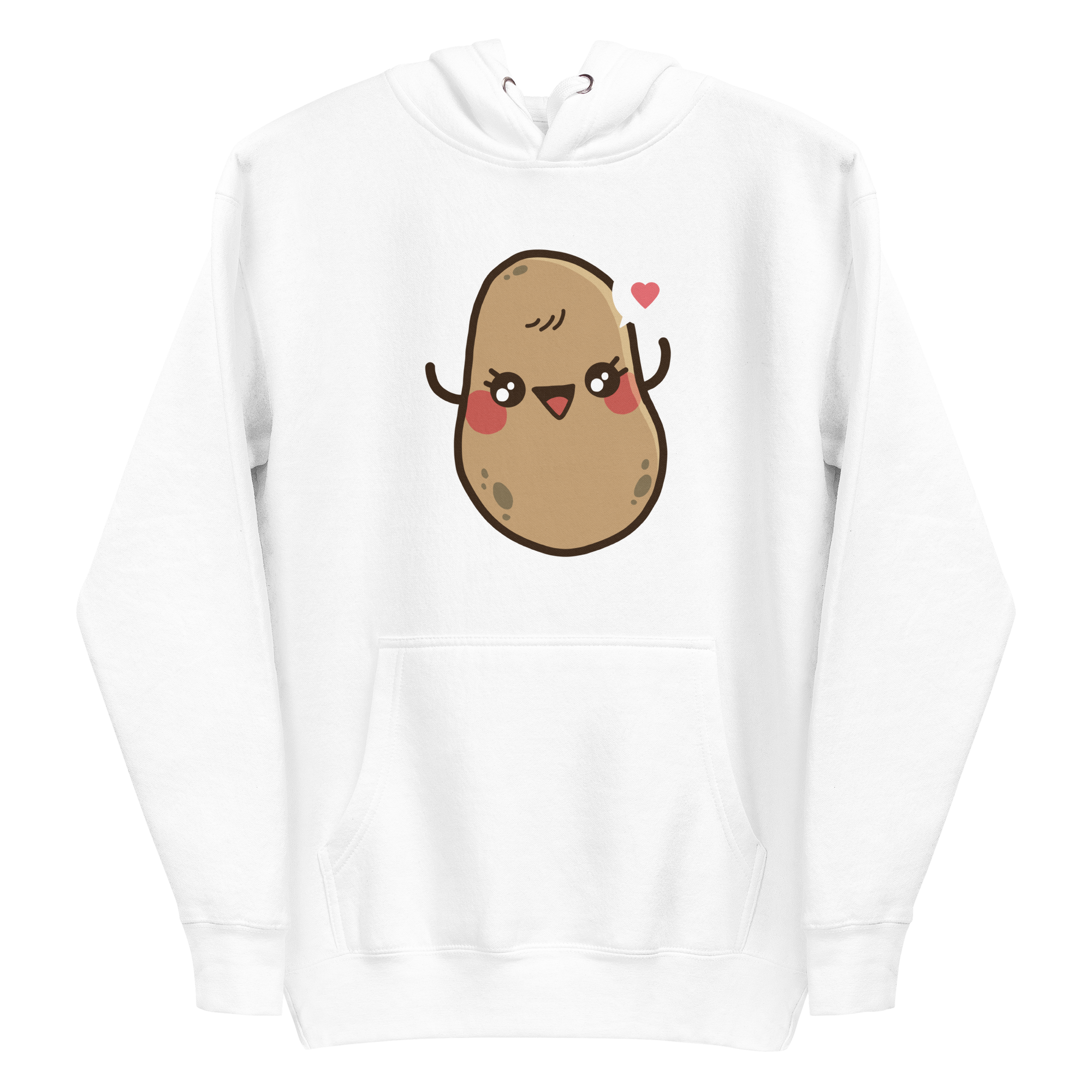 unisex-premium-pullover-hoodie-white-front-6a88b83ea1f95.png Kawaii Potato Hoodie