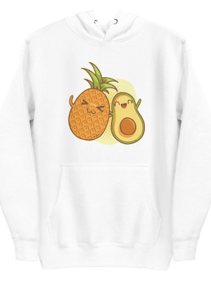 unisex-premium-pullover-hoodie-white-front-6a89cd3d9b0cf.png Pineapple Avocado Friends Hoodie