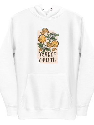 unisex-premium-pullover-hoodie-white-front-6a89d0b35d2da.png Orange You Cute Hoodie
