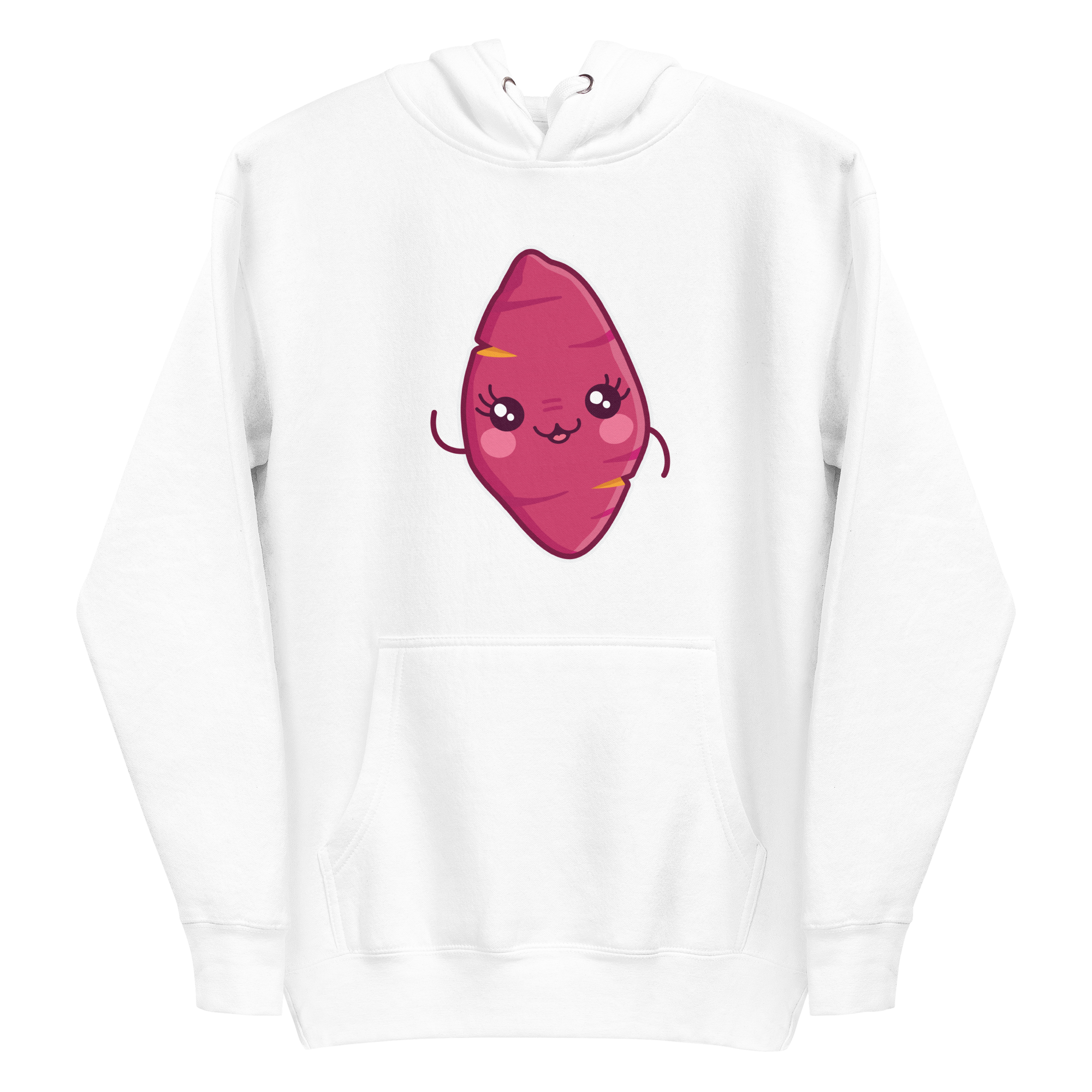 unisex-premium-pullover-hoodie-white-front-6a89e41cf342a.png Kawaii Sweet Potato Hoodie