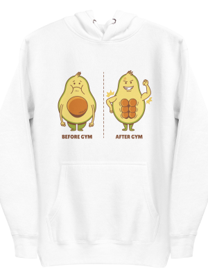 unisex-premium-pullover-hoodie-white-front-6a89f5074f3b5.png Avocado Gym Hoodie