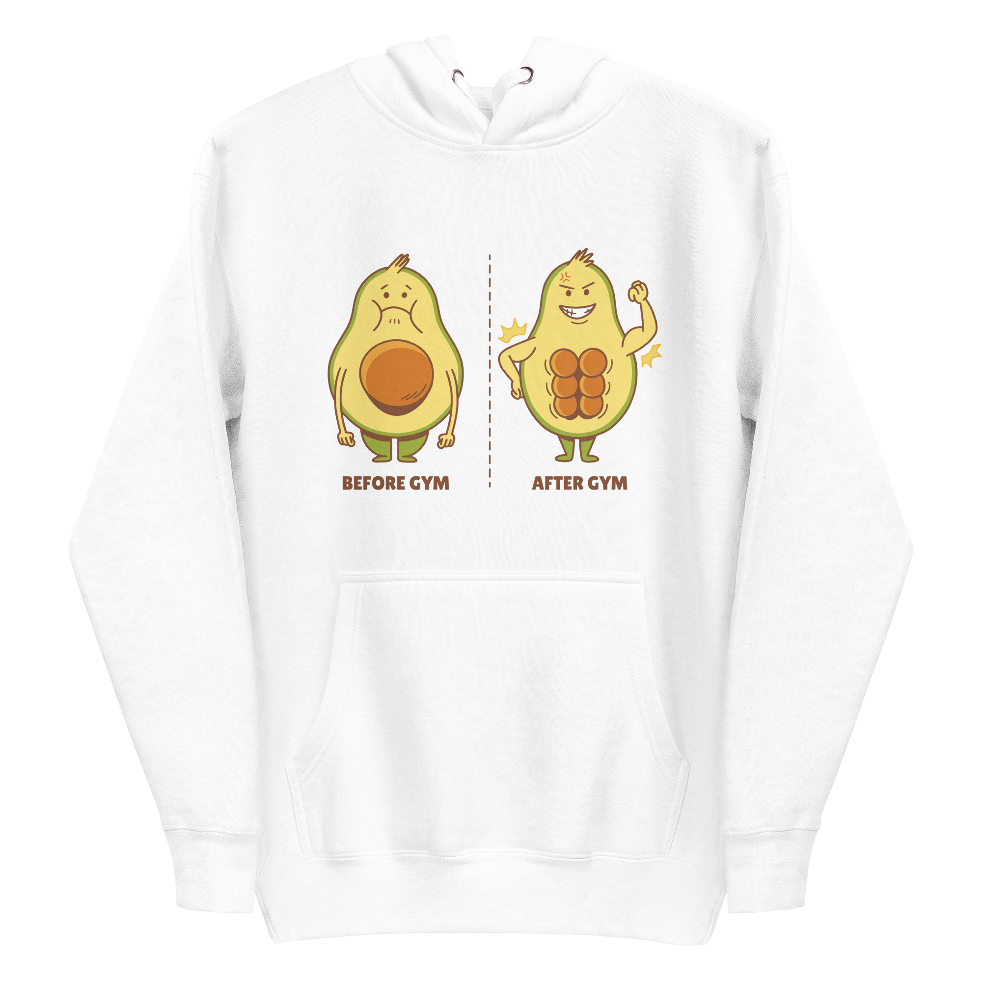 unisex-premium-pullover-hoodie-white-front-6a89f5074f3b5.png Avocado Gym Hoodie