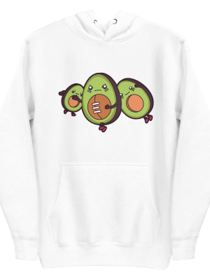 unisex-premium-pullover-hoodie-white-front-6a89f54fe9c85.png Avocado Football Hoodie