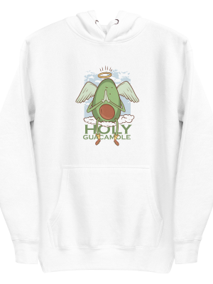 unisex-premium-pullover-hoodie-white-front-6a89f7259f845.png Holy Guacamole Hoodie