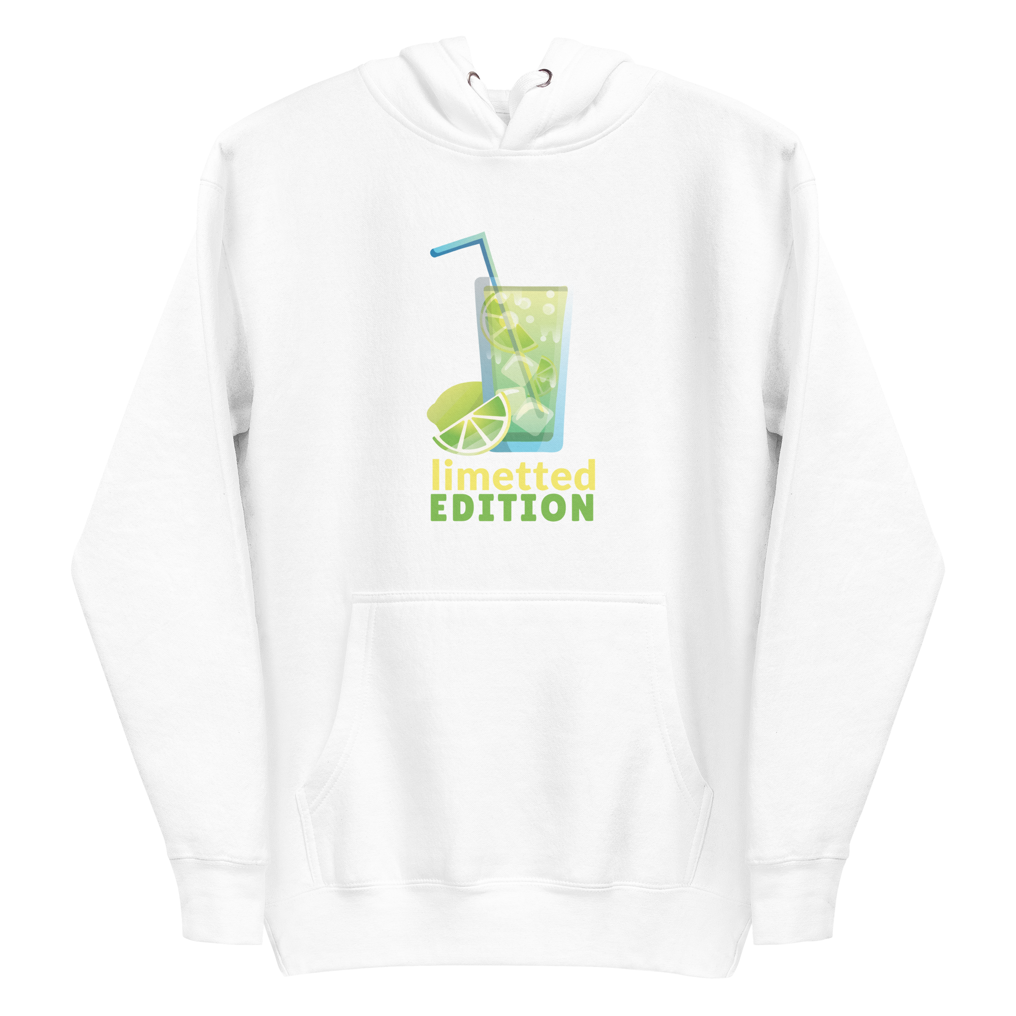 unisex-premium-pullover-hoodie-white-front-6a89fa7095502.png Lime Beverage Hoodie