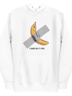 unisex-premium-pullover-hoodie-white-front-6a89fb6b7f75f.png Taped Banana Art Hoodie