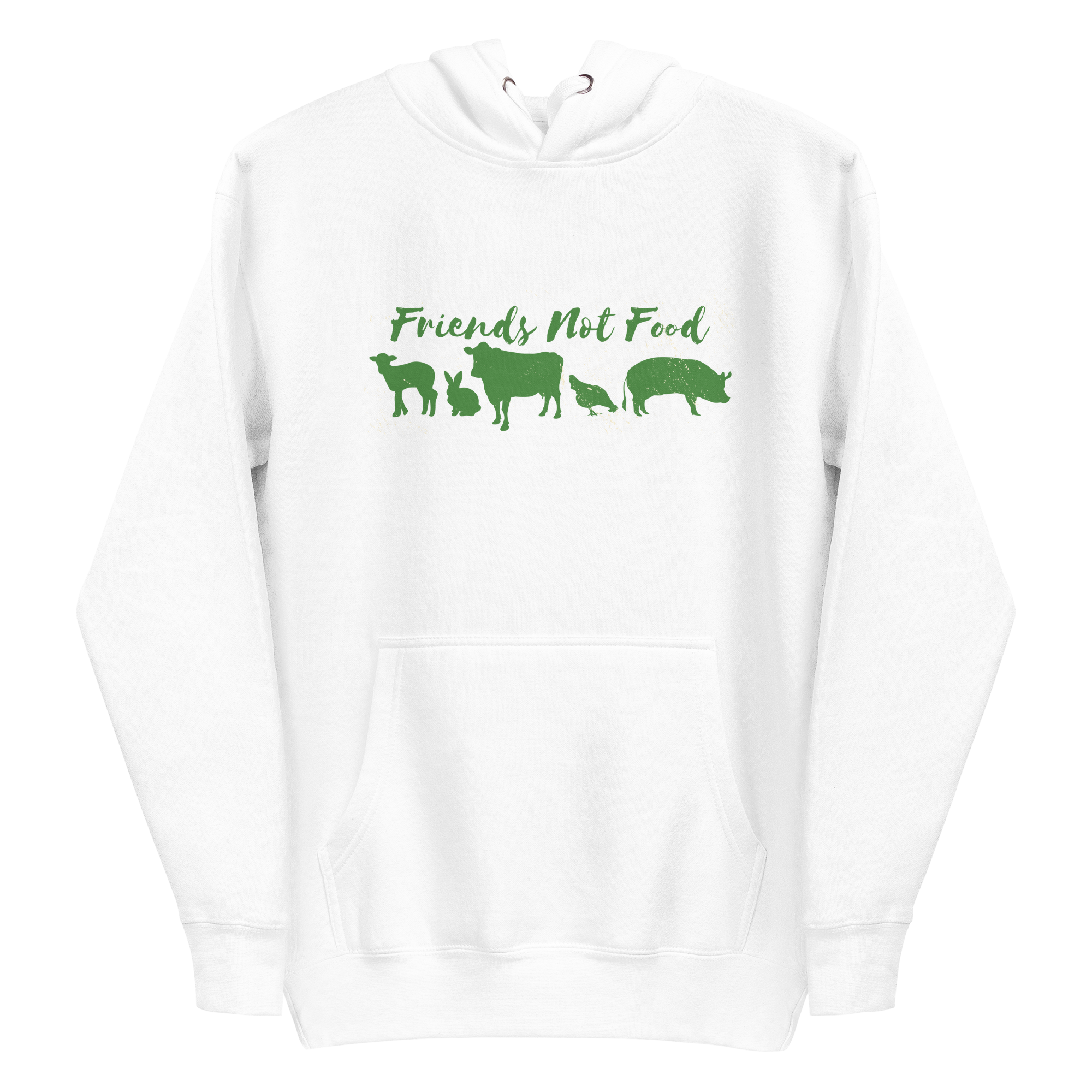 unisex-premium-pullover-hoodie-white-front-6a8a0002831a9.png Friends Not Food Hoodie