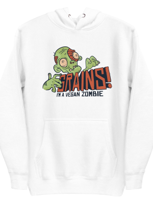 unisex-premium-pullover-hoodie-white-front-6a8a020d1965c.png Grains Vegan Zombie Hoodie