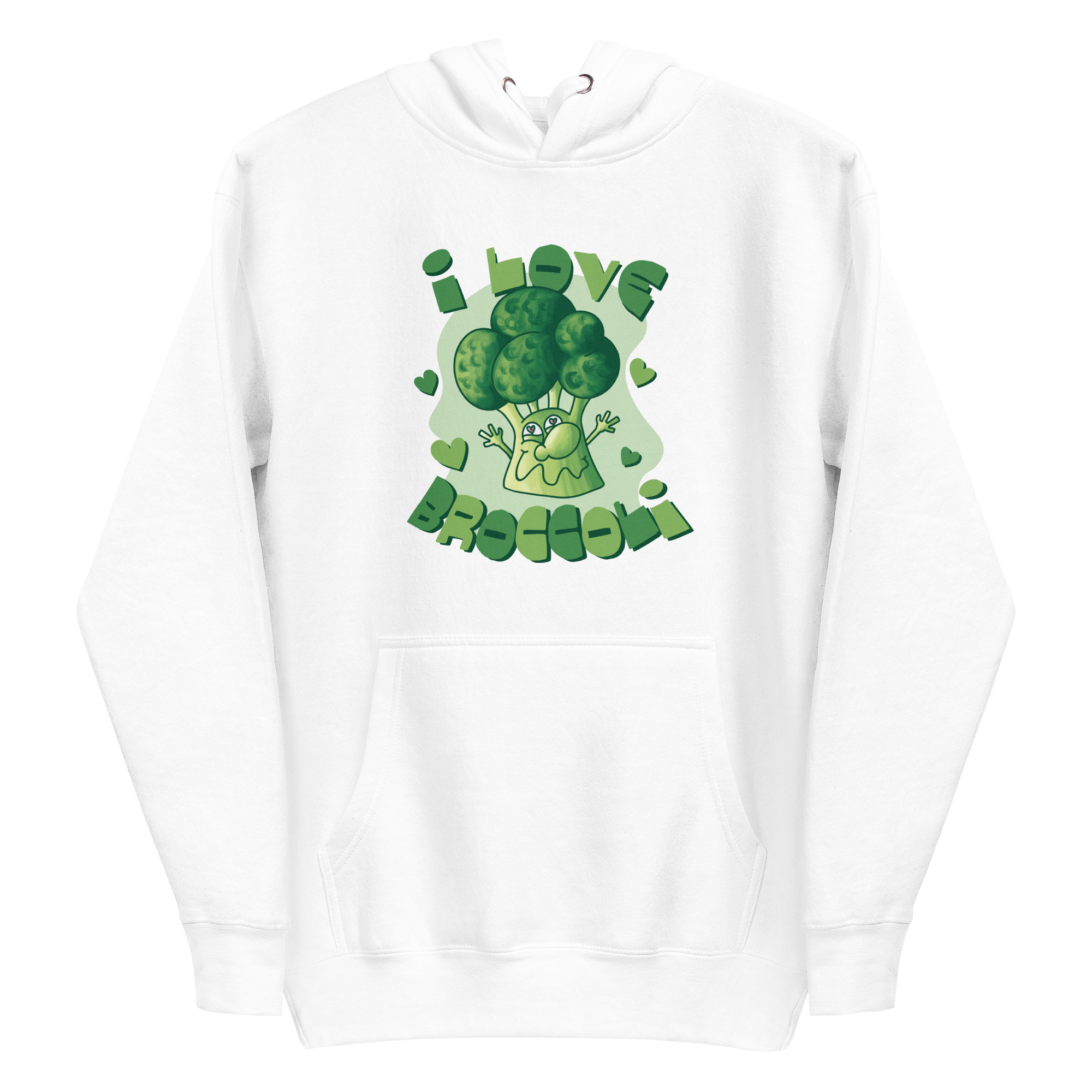 unisex-premium-pullover-hoodie-white-front-6a8a068d928c9.png Broccoli Lover Hoodie