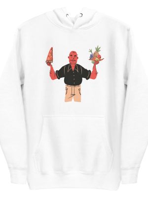 unisex-premium-pullover-hoodie-white-front-6a8a0b550859b.png Vegan Pizza or Fruit Hoodie