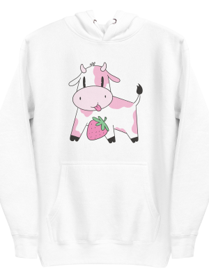 unisex-premium-pullover-hoodie-white-front-6a8a0c1ebd9cb.png Strawberry Cow Hoodie