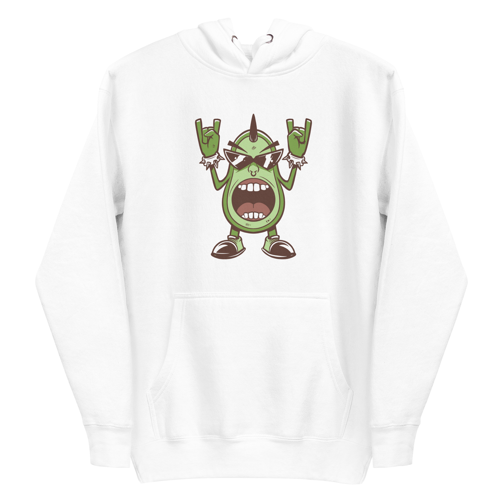unisex-premium-pullover-hoodie-white-front-6a8a1575a803a.png Metal Avocado Hoodie