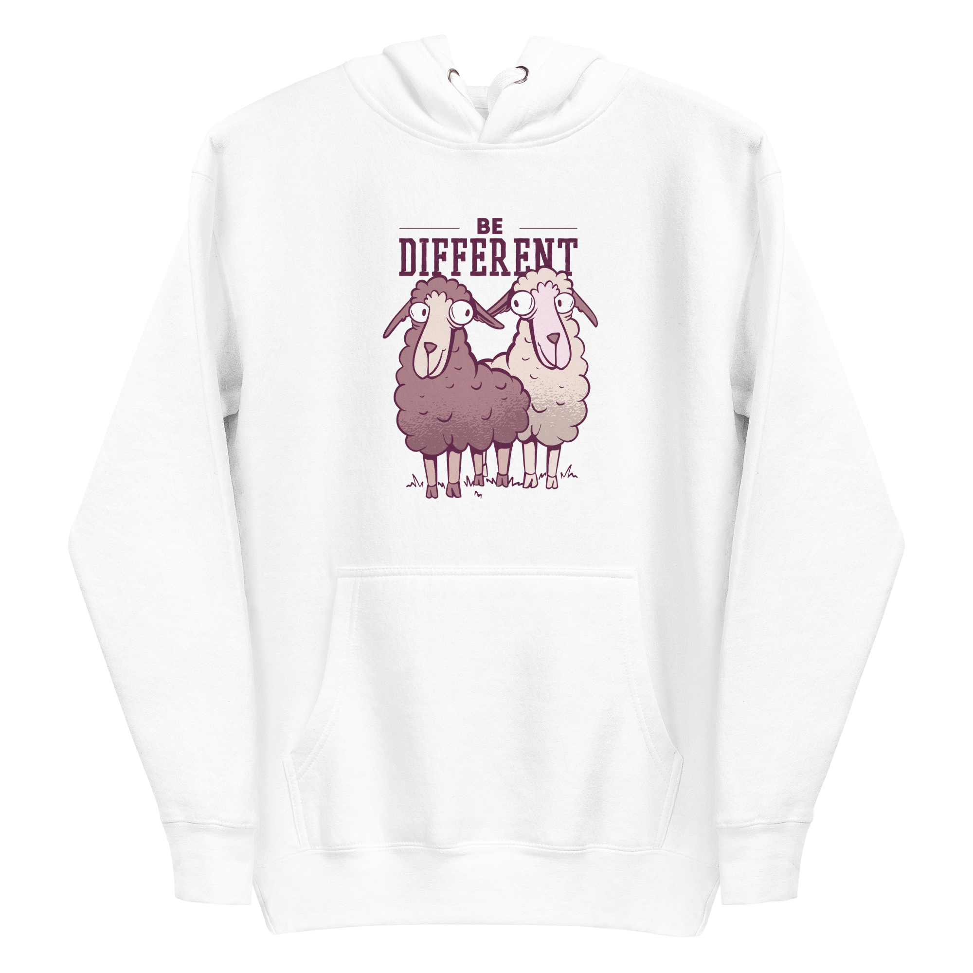 unisex-premium-pullover-hoodie-white-front-6a8b57824a271.png Be Different Hoodie