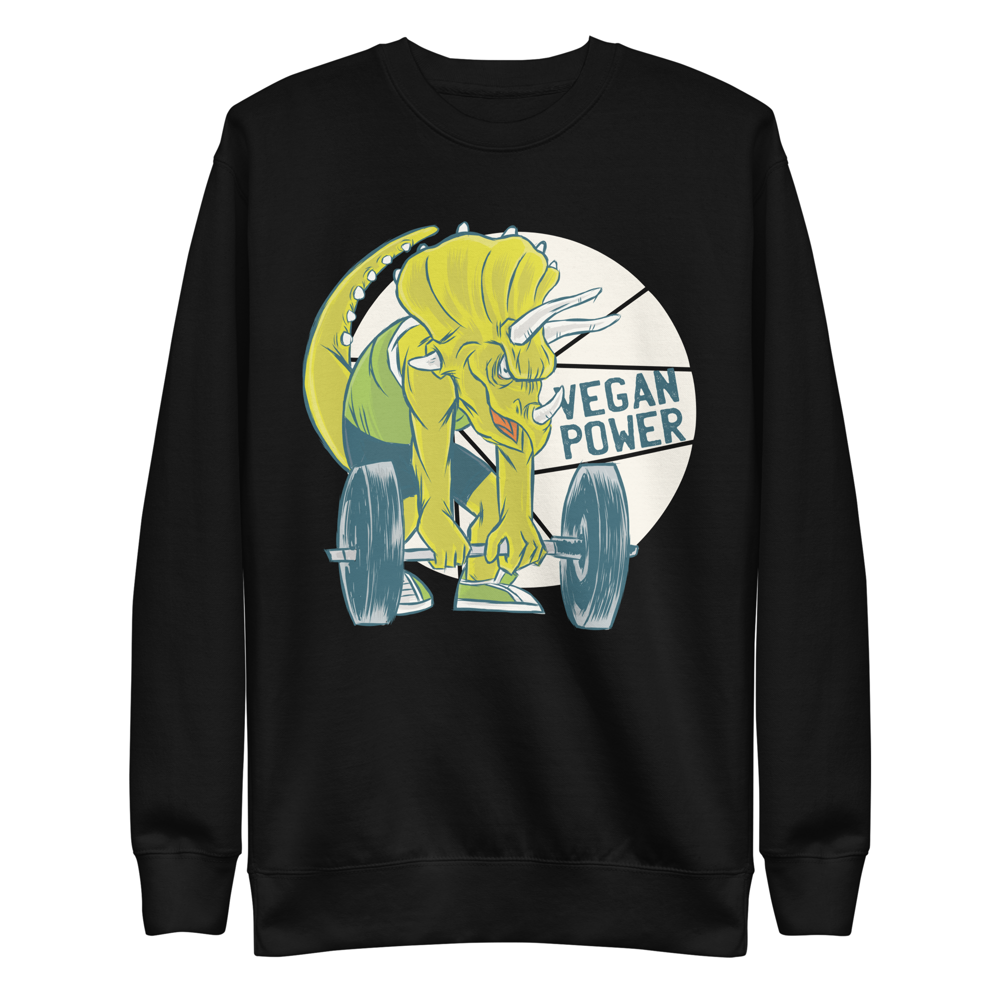 unisex-premium-sweatshirt-black-front-6a88b5d16b4c5.png Vegan Power Sweatshirt