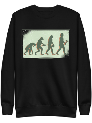unisex-premium-sweatshirt-black-front-6a88b6d70cde1.png Vegan Evolution Sweatshirt