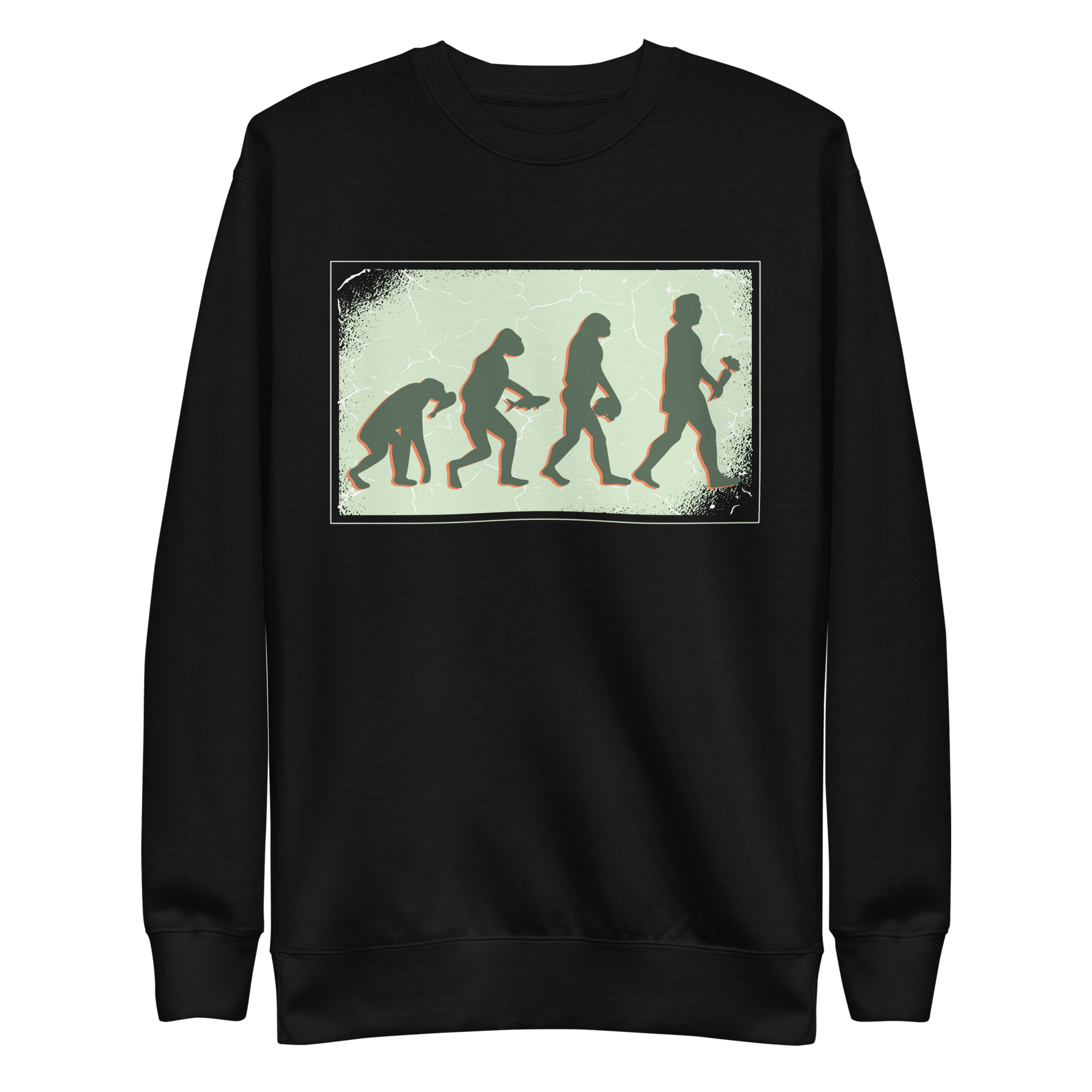 unisex-premium-sweatshirt-black-front-6a88b6d70cde1.png Vegan Evolution Sweatshirt