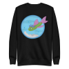 unisex-premium-sweatshirt-black-front-6a88b7556ae60.png Cucumber Green Fish Sweatshirt