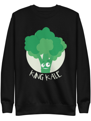 unisex-premium-sweatshirt-black-front-6a88b8e34afc3.png King Kale Sweatshirt