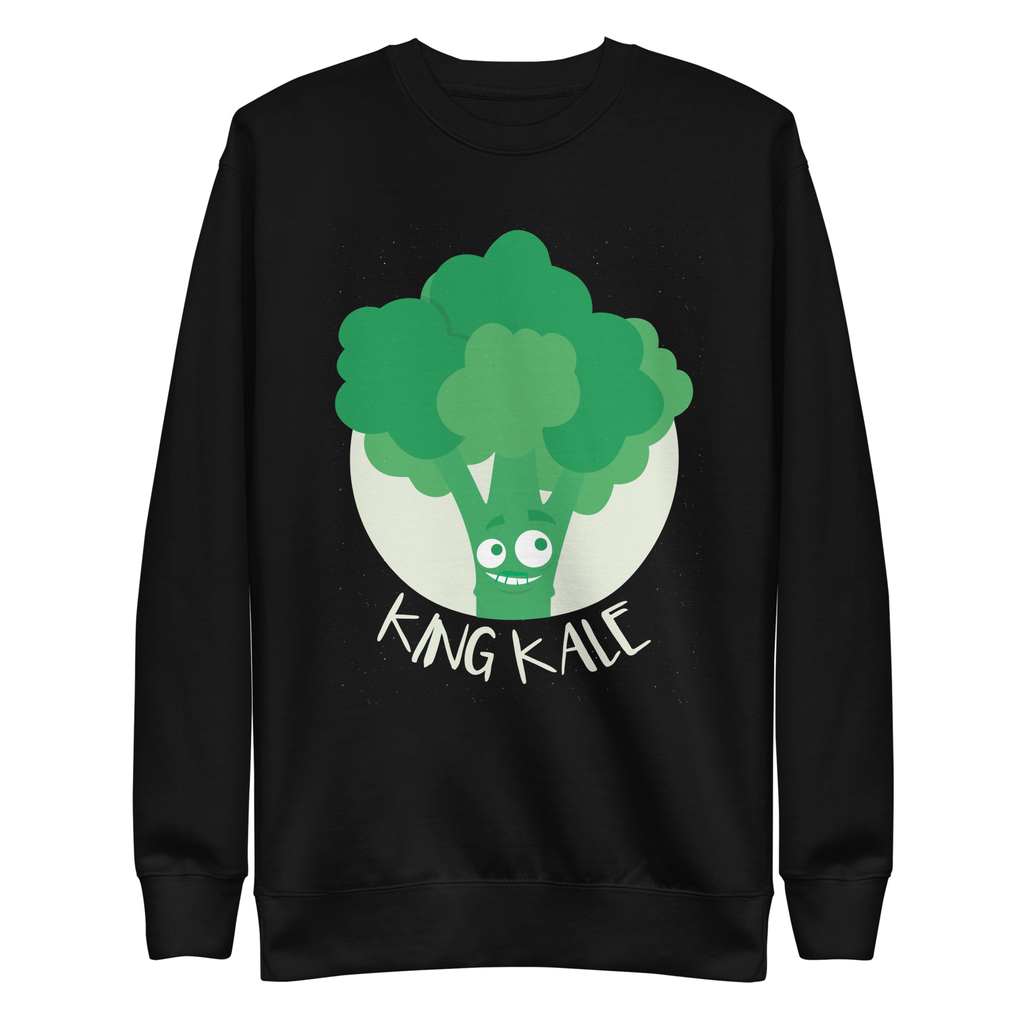 unisex-premium-sweatshirt-black-front-6a88b8e34afc3.png King Kale Sweatshirt