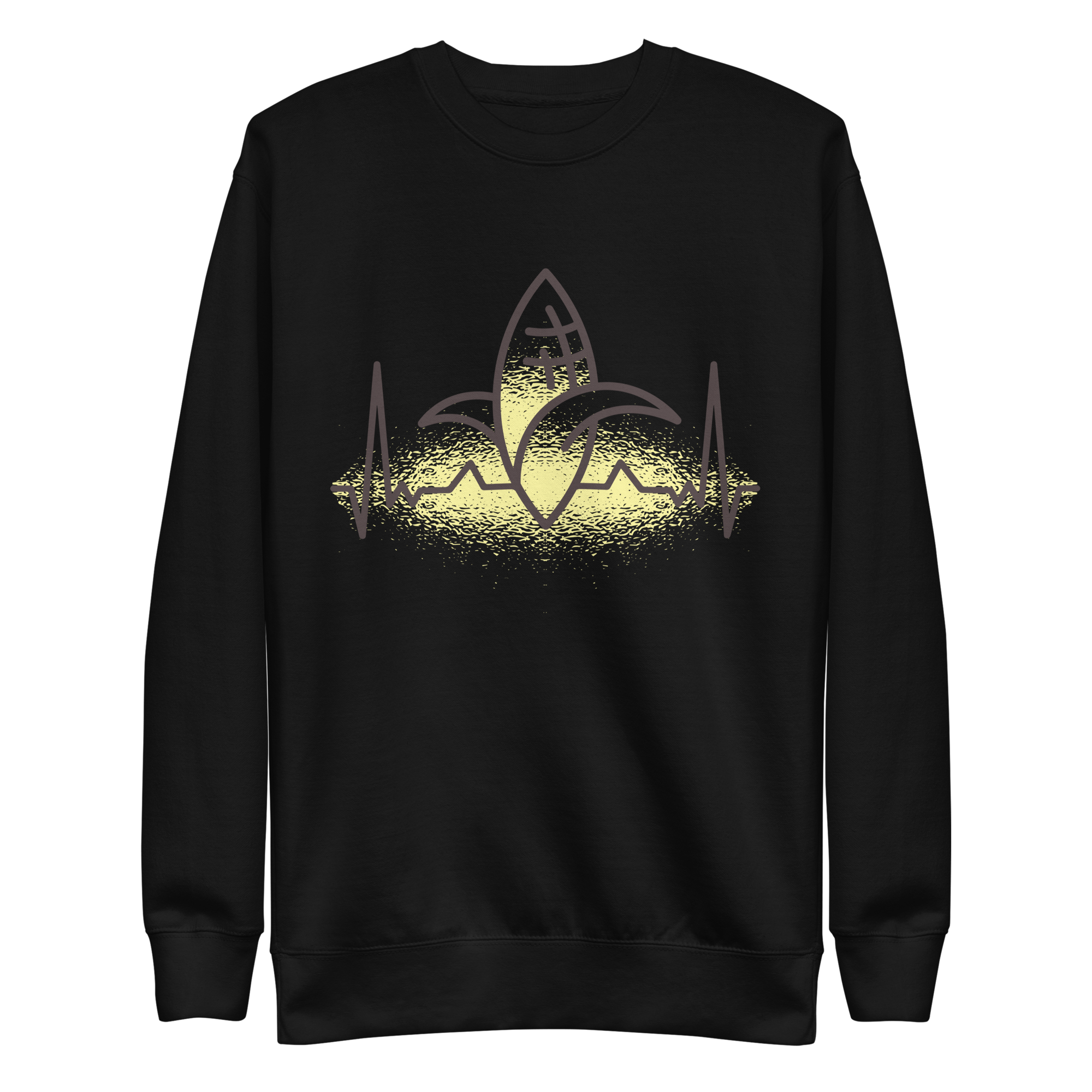 unisex-premium-sweatshirt-black-front-6a89cddc9335a.png Corn Heartbeat Farm Sweatshirt