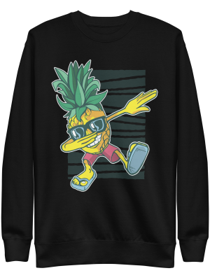 unisex-premium-sweatshirt-black-front-6a89cf5bddff8.png Pineapple Dabbing Sweatshirt