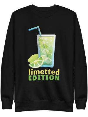 unisex-premium-sweatshirt-black-front-6a89fa72f0478.png Lime Beverage Sweatshirt